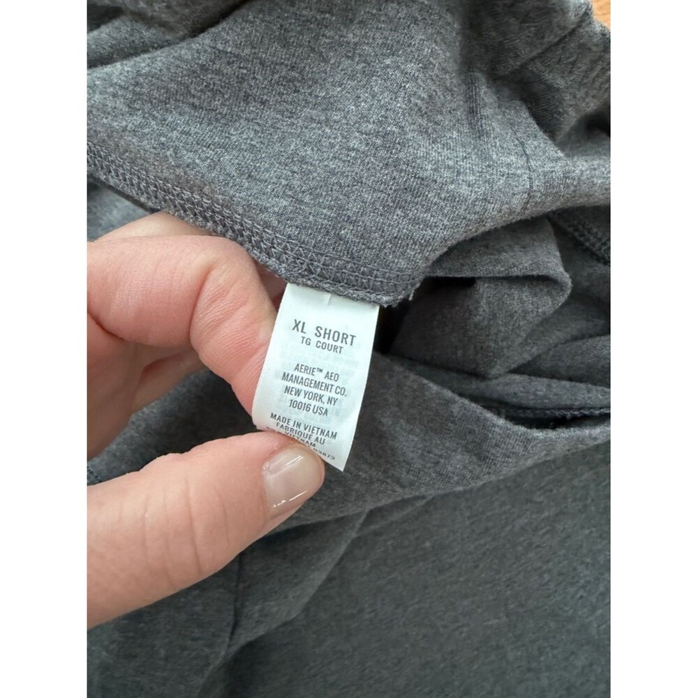 Aerie Gray Leggings Cotton Blend Size XL Short - Picture 7 of 9